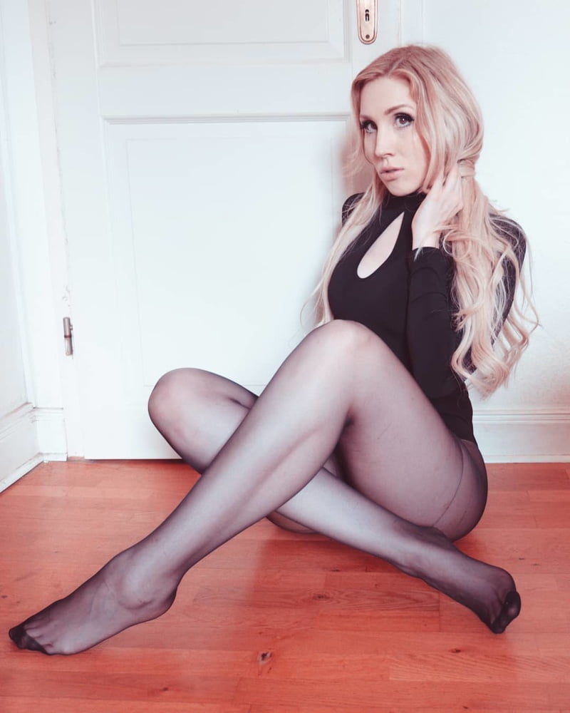 black stockings nylon pantyhose sexy legs 16 #100418098