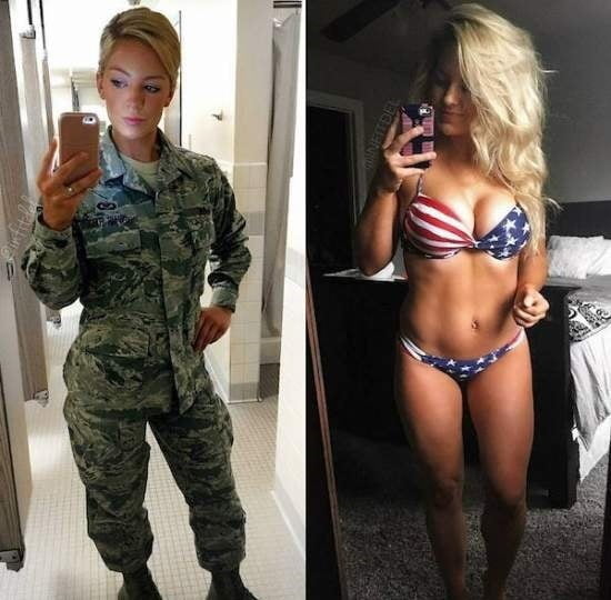 Sexy militärische Mädchen
 #104423138