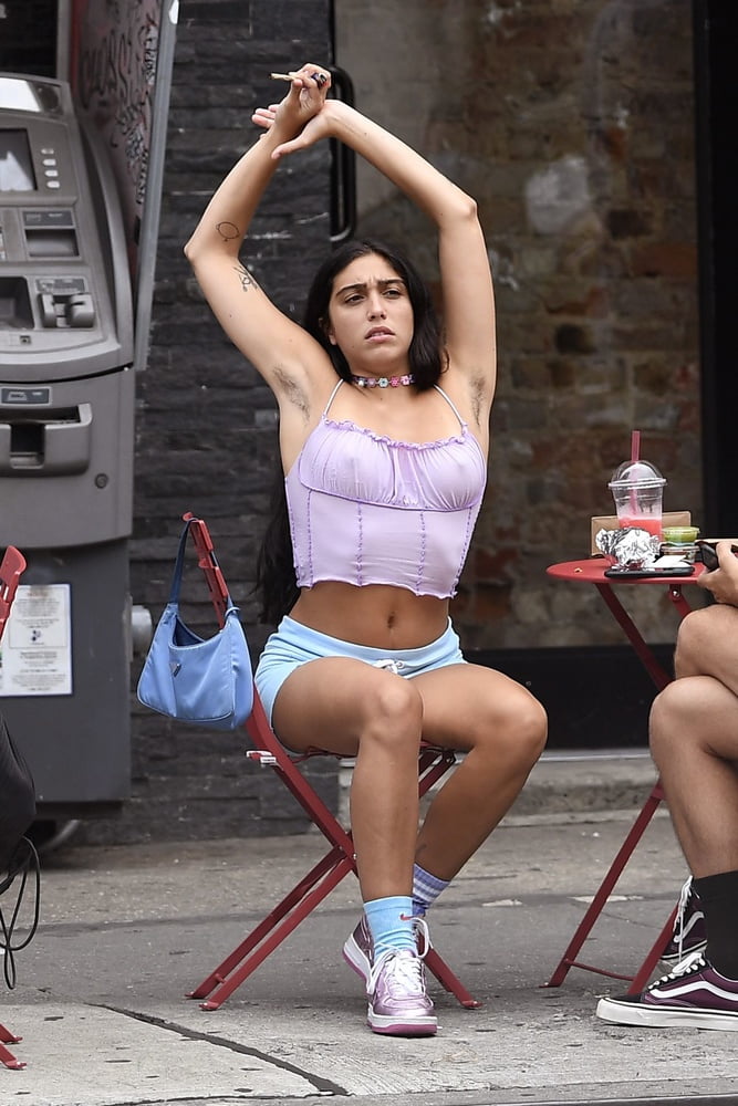 Lourdes Leon hard nipples, hairy under arms #91734237