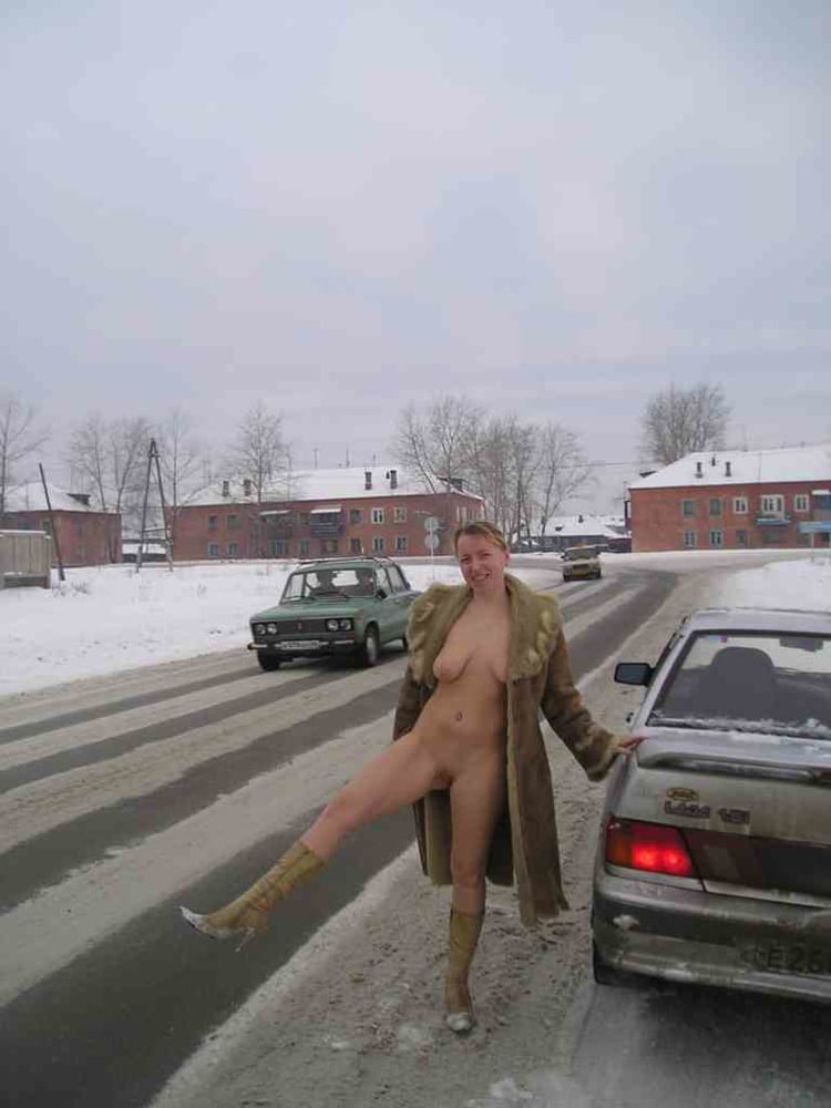 cracy russian naked in the snow! (photo exchange) #94427808