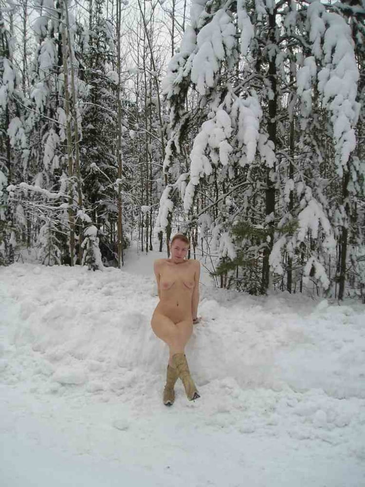 cracy russian naked in the snow! (photo exchange) #94427830