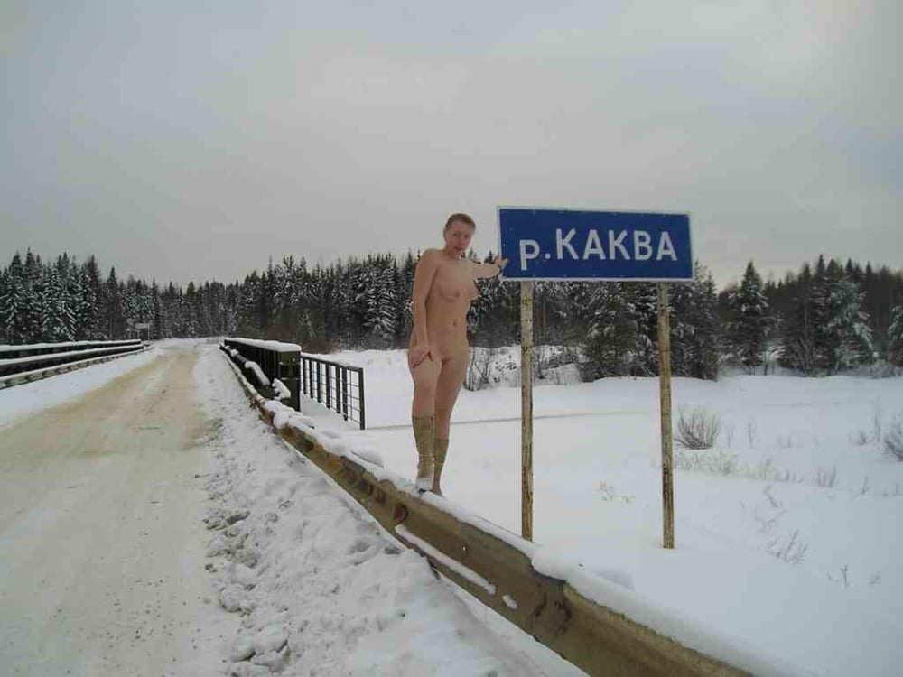 cracy russian naked in the snow! (photo exchange) #94427833