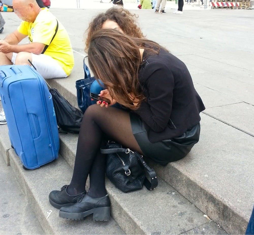 Street Pantyhose - Unaware Cunny on the Street #103638074