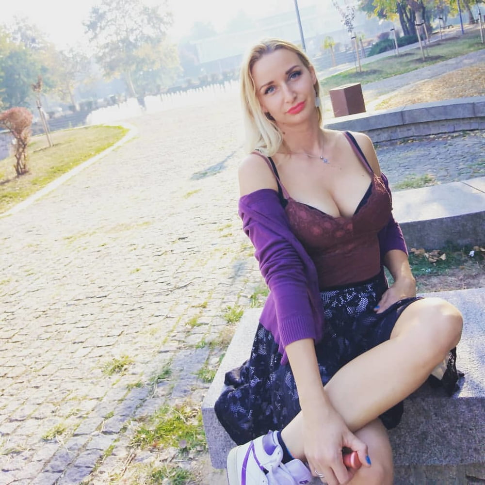 Serbian blonde whore girl big natural tits Ivana Mladenovic #104512873