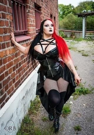 Finnish goth BBW Valerie Venom #82344514