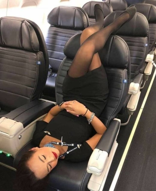 Sexy Stewardess in Fersen und Strümpfen 2
 #87936818