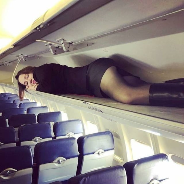 Sexy Stewardess in Fersen und Strümpfen 2
 #87936879
