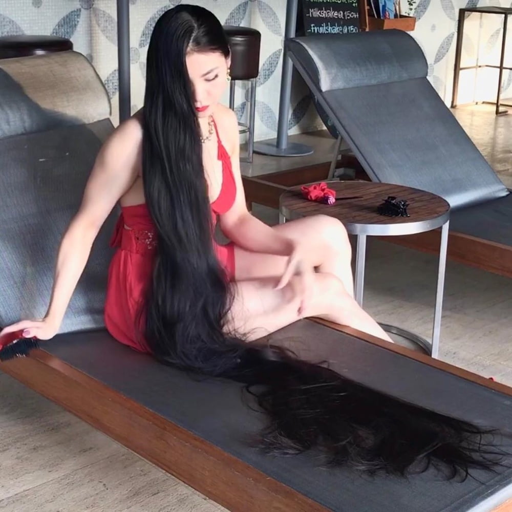 Asian Very Long Hair Girl #95593275