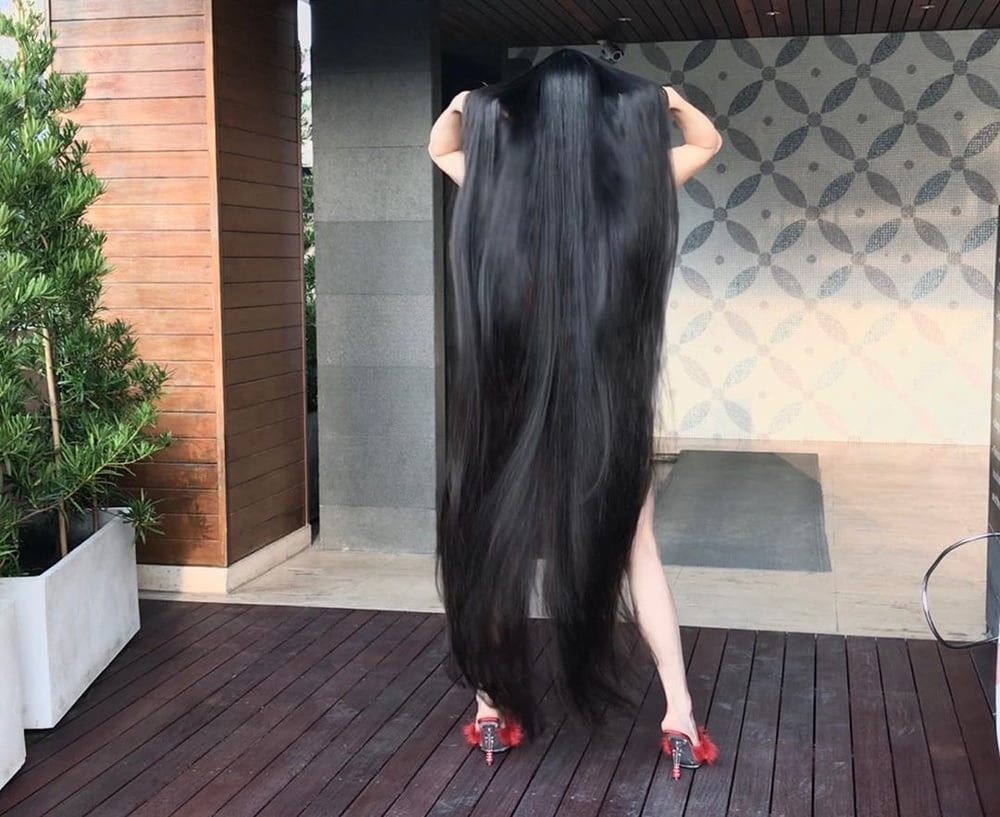 Asian Very Long Hair Girl #95593370