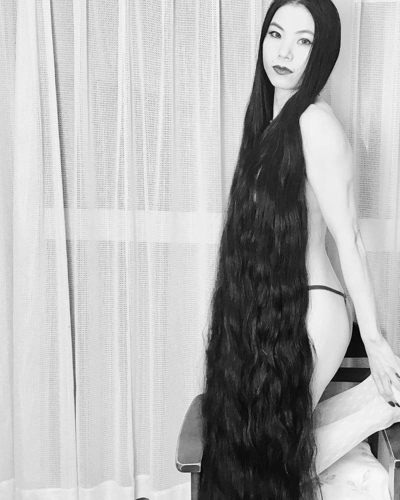 Asian Very Long Hair Girl #95593390