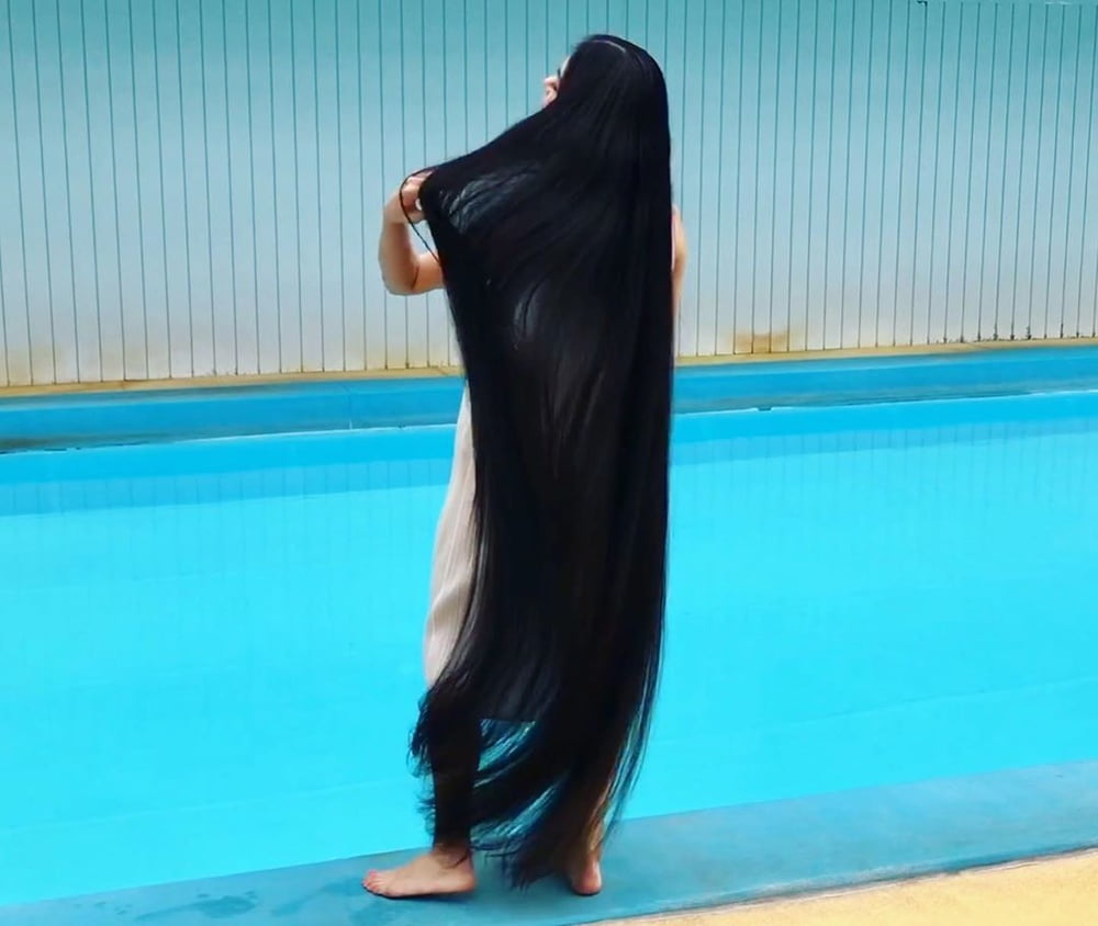 Asian Very Long Hair Girl #95593404