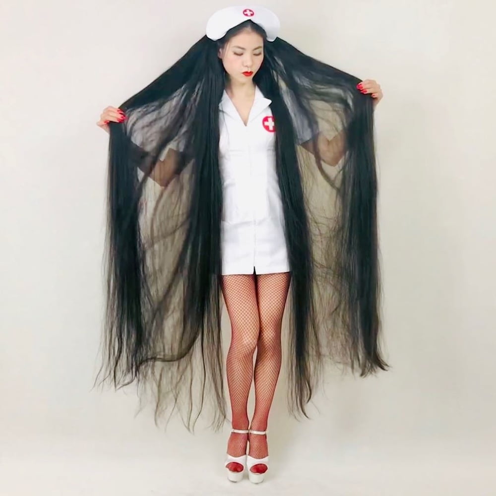 Asian Very Long Hair Girl #95593418