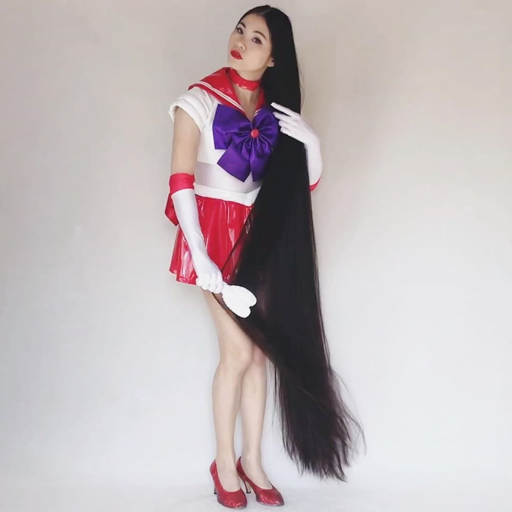 Asian Very Long Hair Girl #95593728