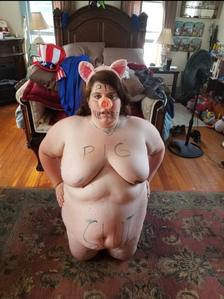 Fat retarded pig #92792907