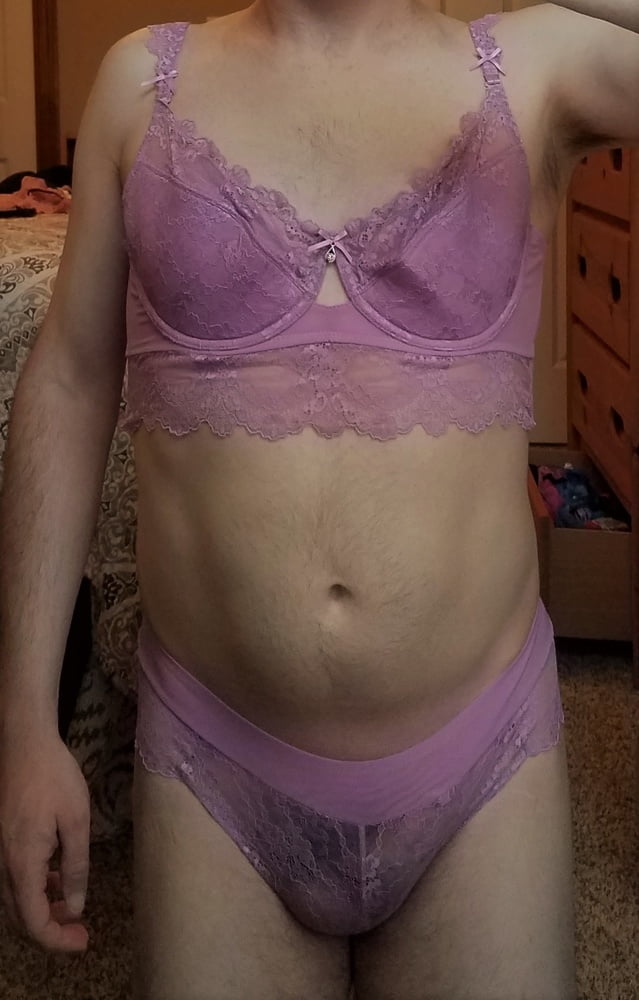 Purple Bra and Panty Set #106948926
