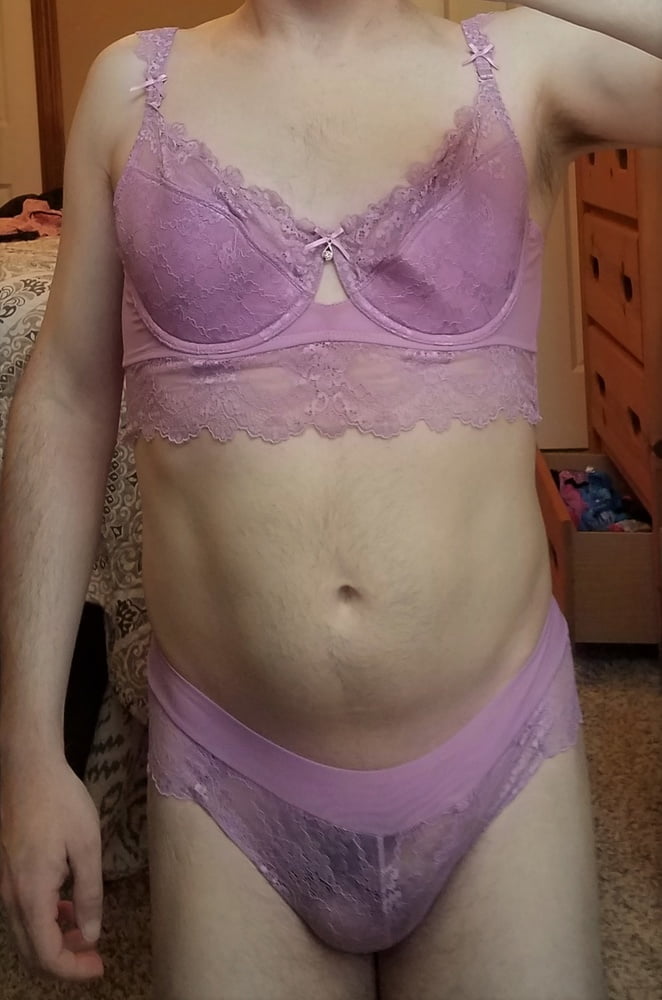 Purple Bra and Panty Set #106948928