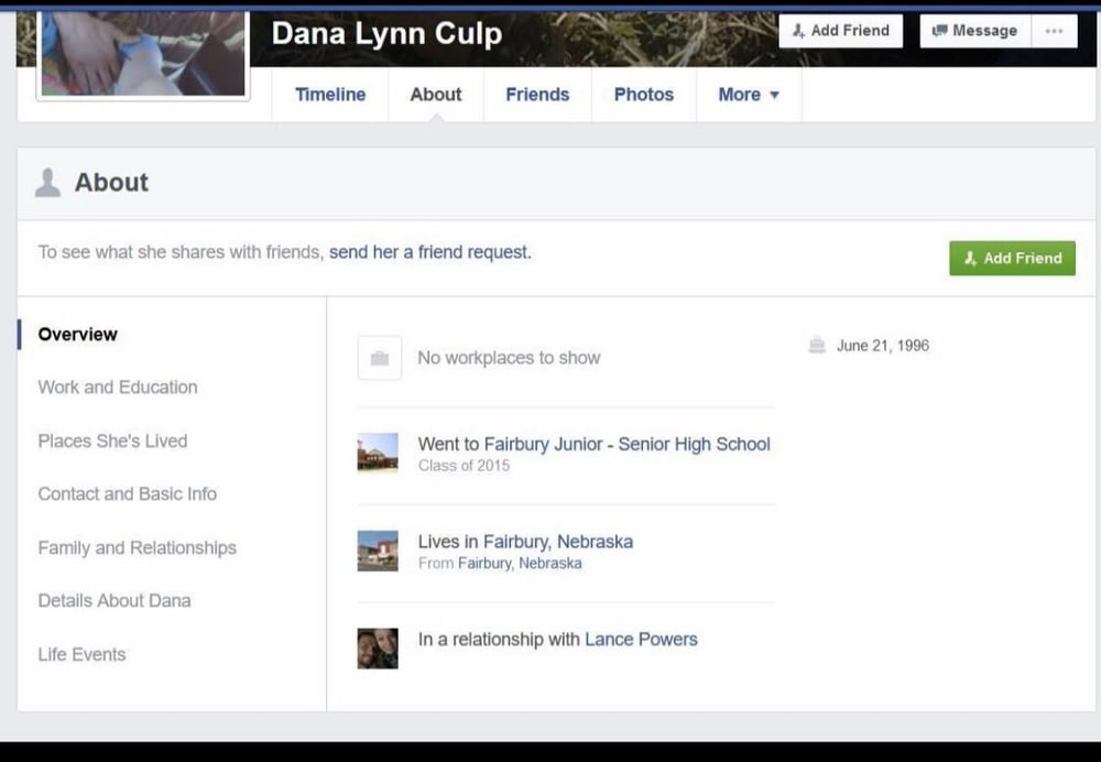 Dana lynn culp aus nebraska
 #104920409