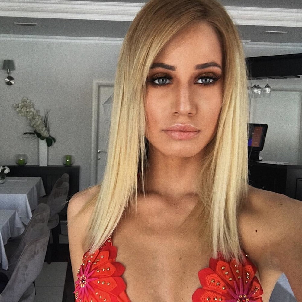 Serbian hot skinny slut blonde girl Aleksandra Andjelkovic #95829154