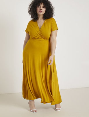 Plus size yellow dress
 #94909586