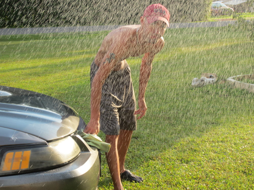 hot guy washing car #107004406