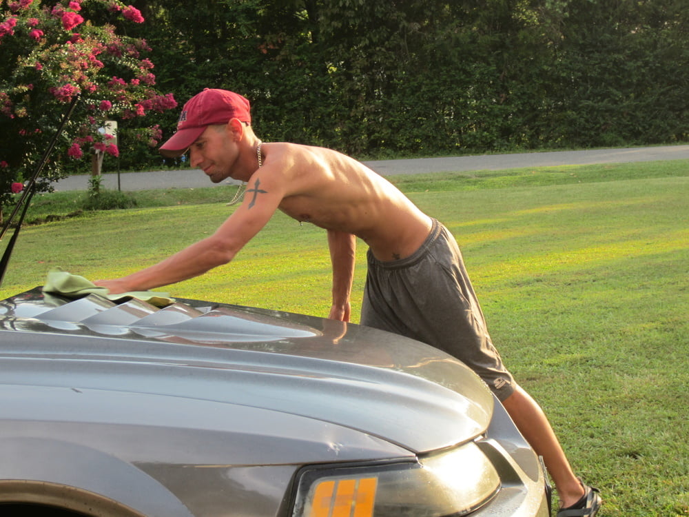 hot guy washing car #107004408