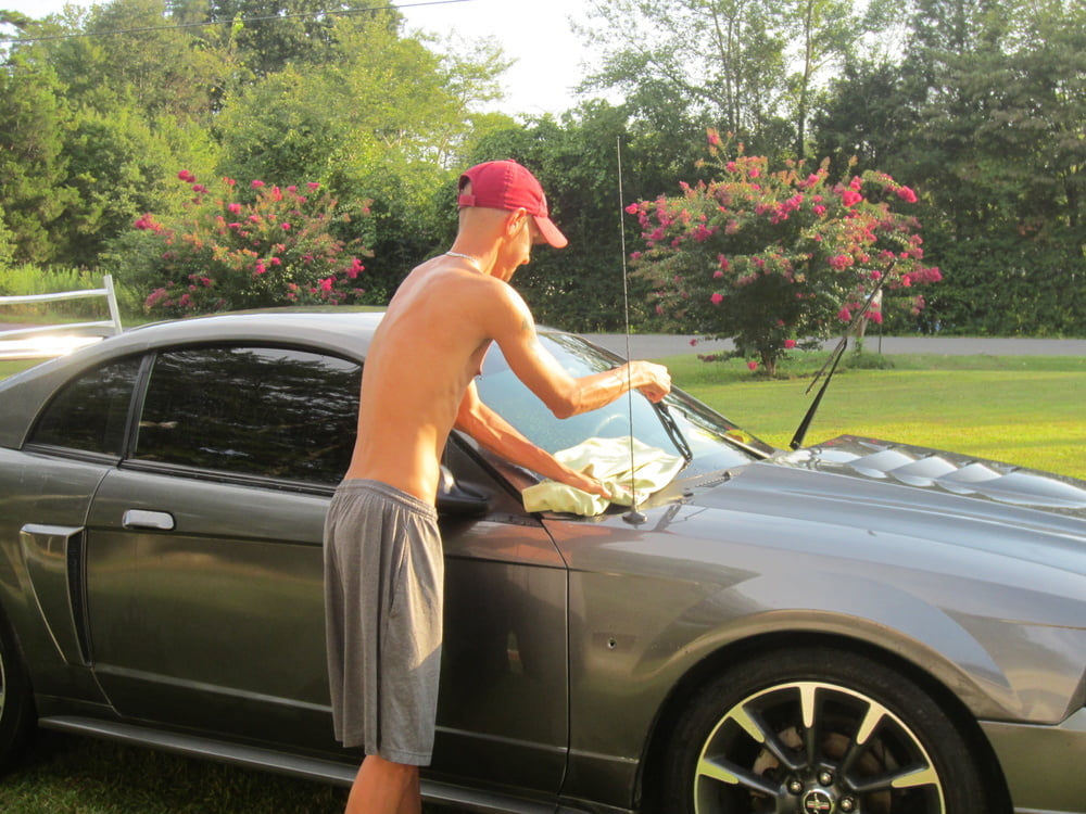 hot guy washing car #107004410