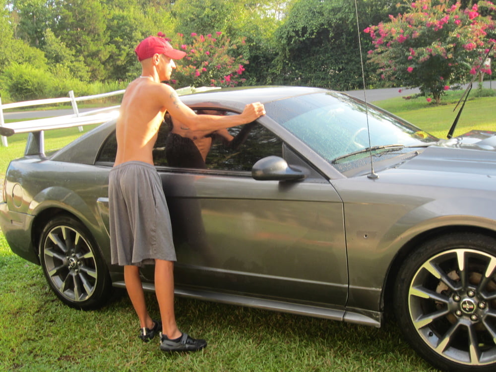 hot guy washing car #107004412