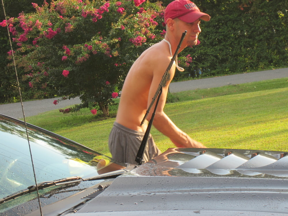 hot guy washing car #107004419