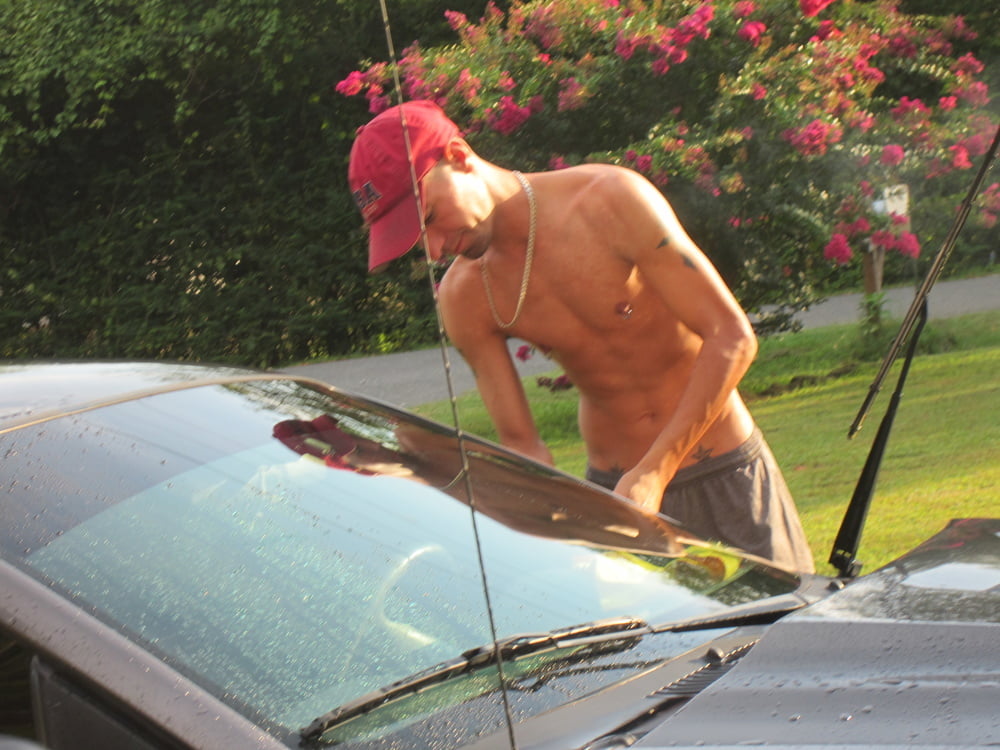 hot guy washing car #107004420