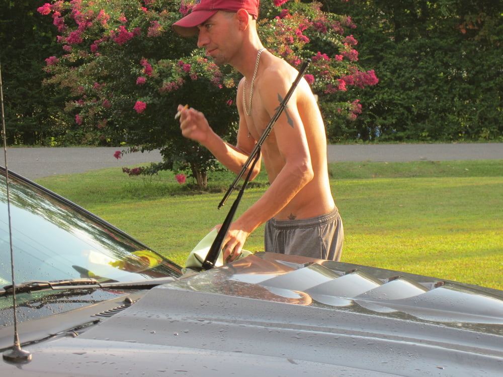 hot guy washing car #107004423
