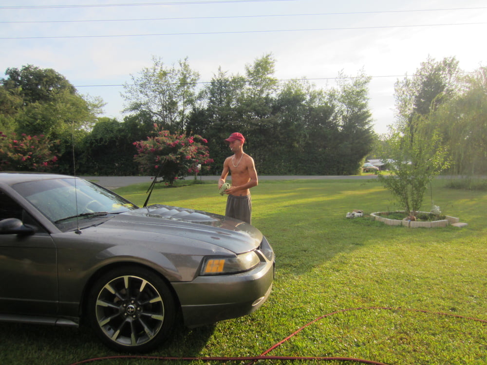 hot guy washing car #107004427