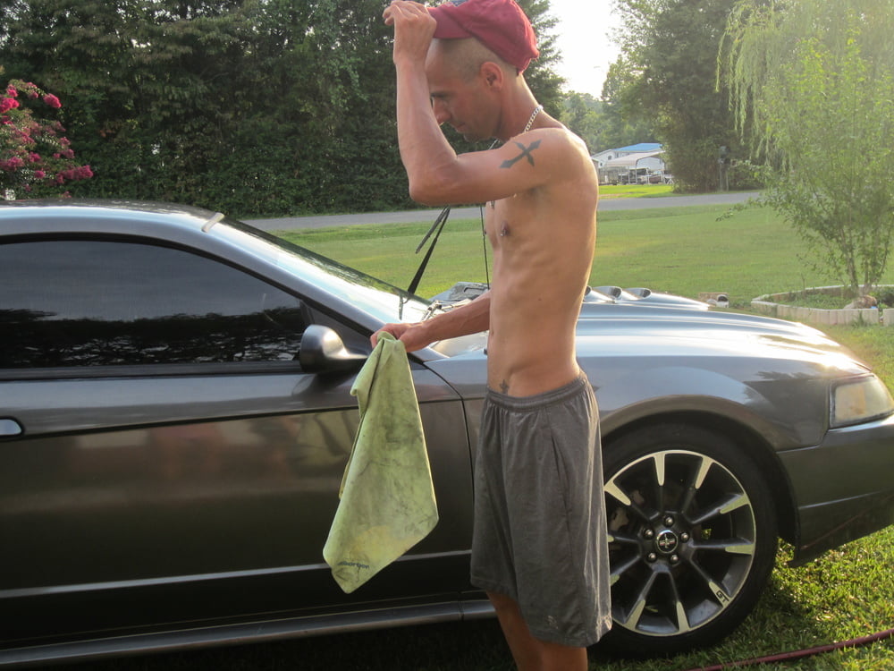 hot guy washing car #107004429