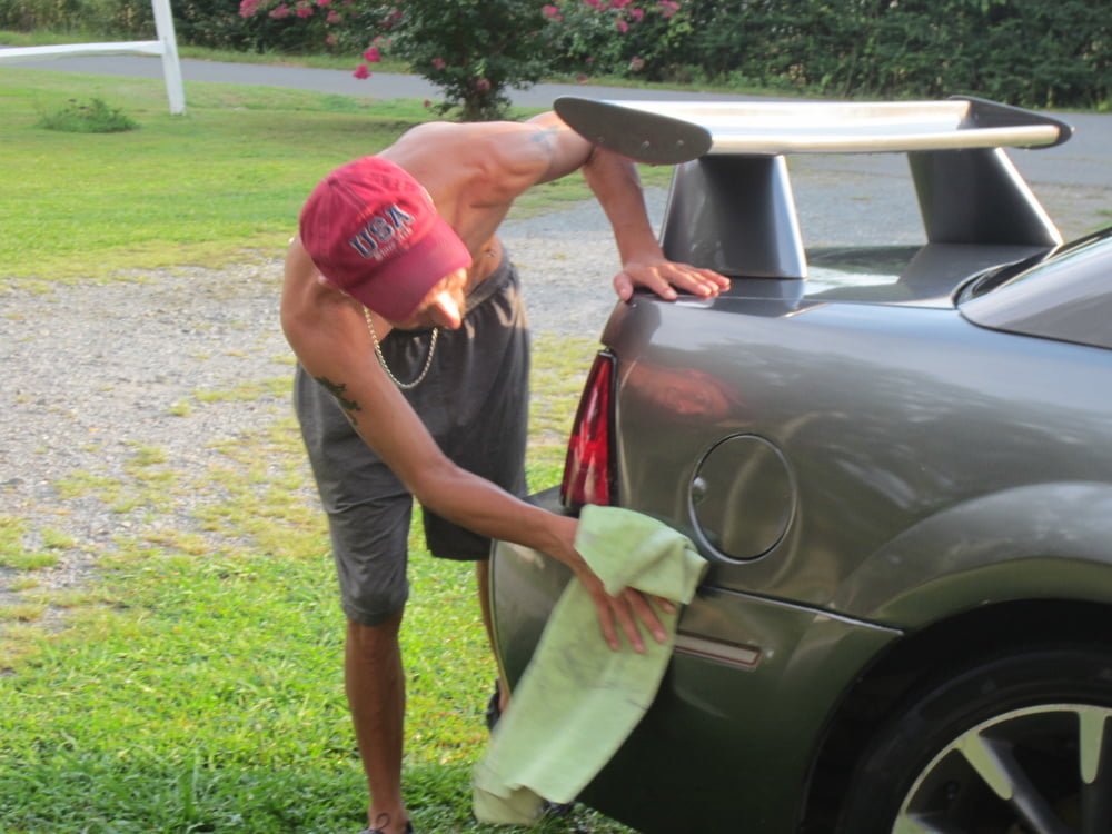 hot guy washing car #107004432