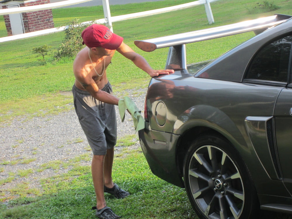 hot guy washing car #107004442