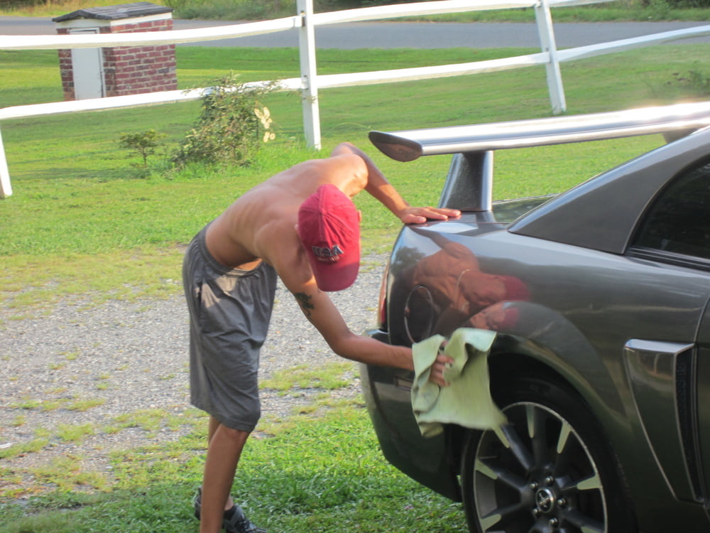 hot guy washing car #107004445