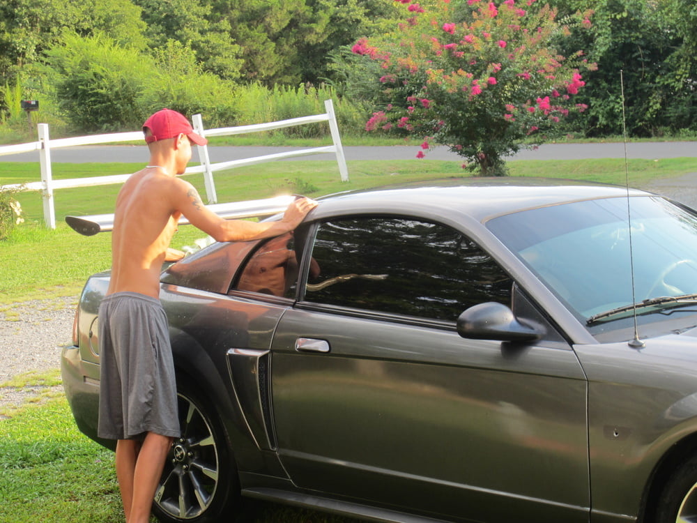 hot guy washing car #107004448