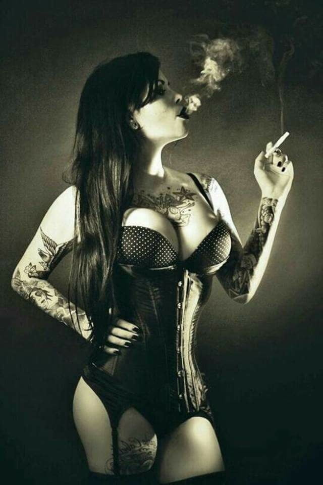 Arrogant bitches (smoking with hands on hips) #82778014