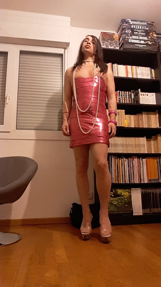 Tygra bitch in her pink sexy dress. #107082286