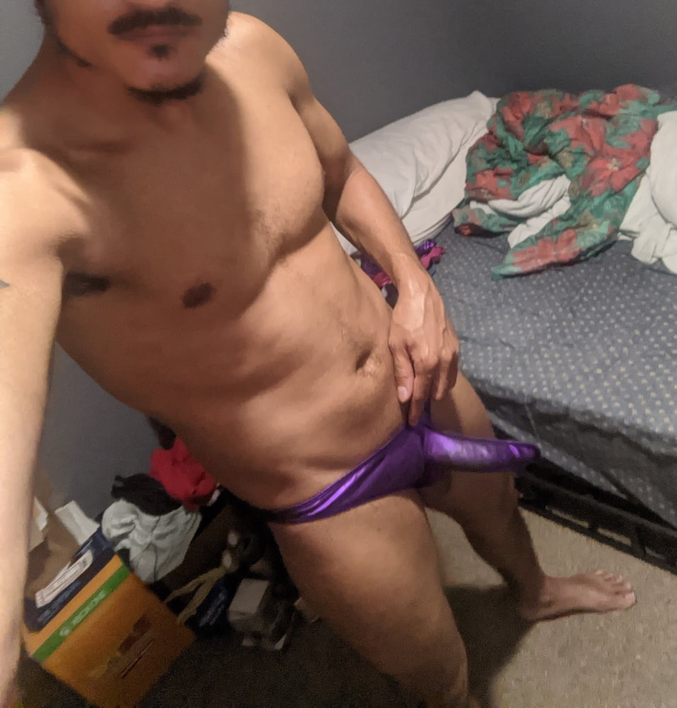 Me In A Sexy Purple Man Thong #106935687