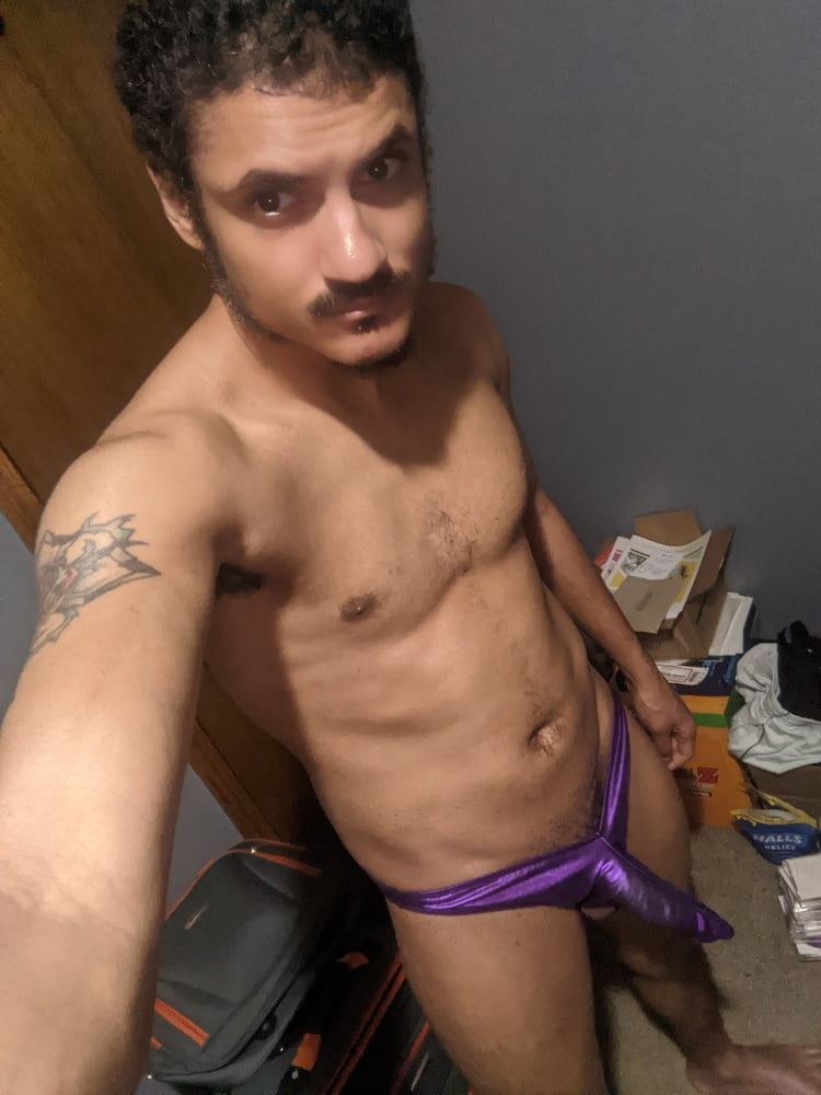 Me In A Sexy Purple Man Thong #106935696