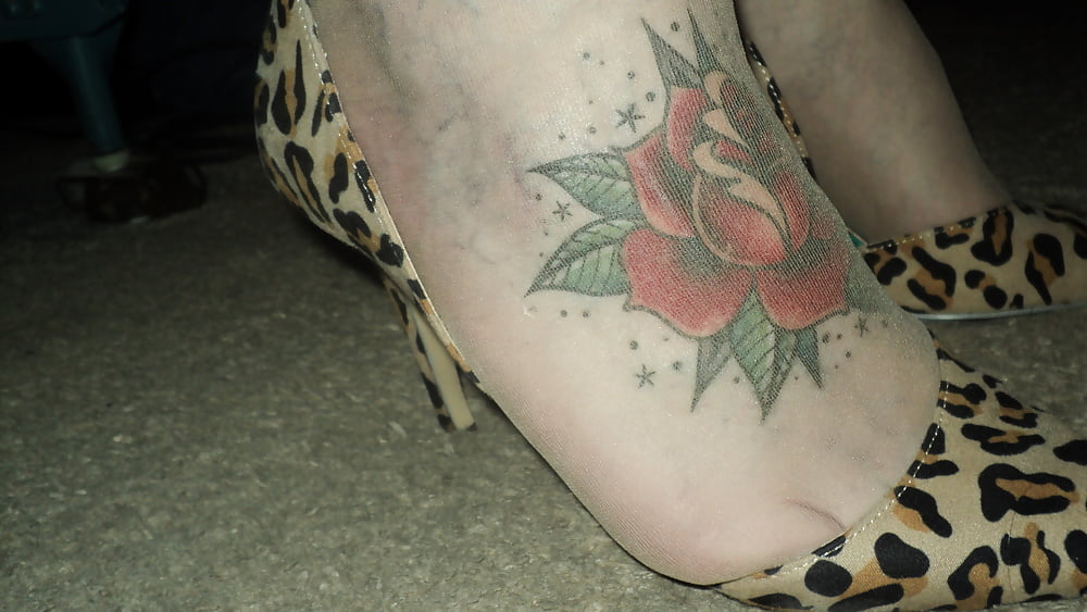 more fake foot tattoo #106932214