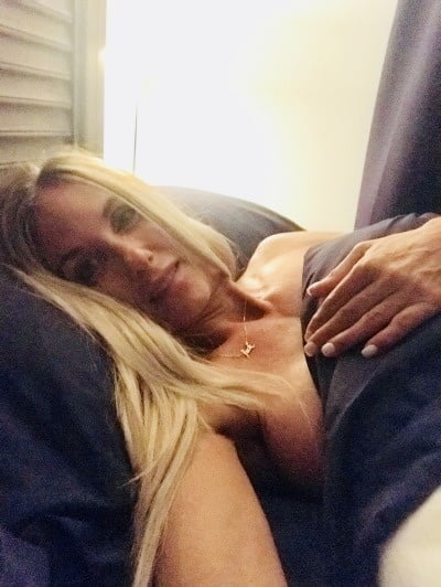 Fit as fuck blonde MILF with big fake tits #92135162