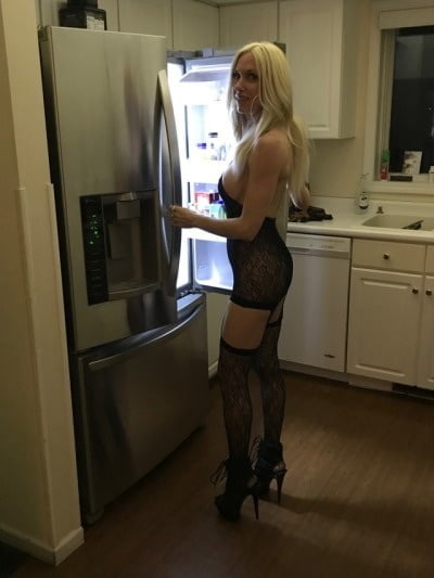 Fit as fuck blonde MILF with big fake tits #92135262