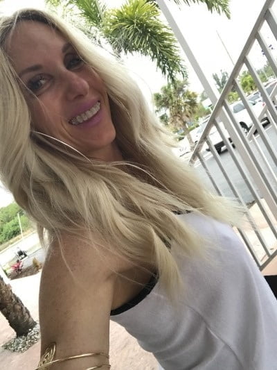 Fit as fuck blonde MILF with big fake tits #92135418