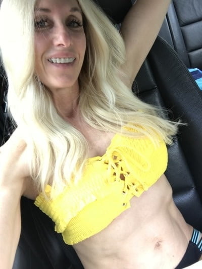 Fit as fuck blonde MILF with big fake tits #92135587