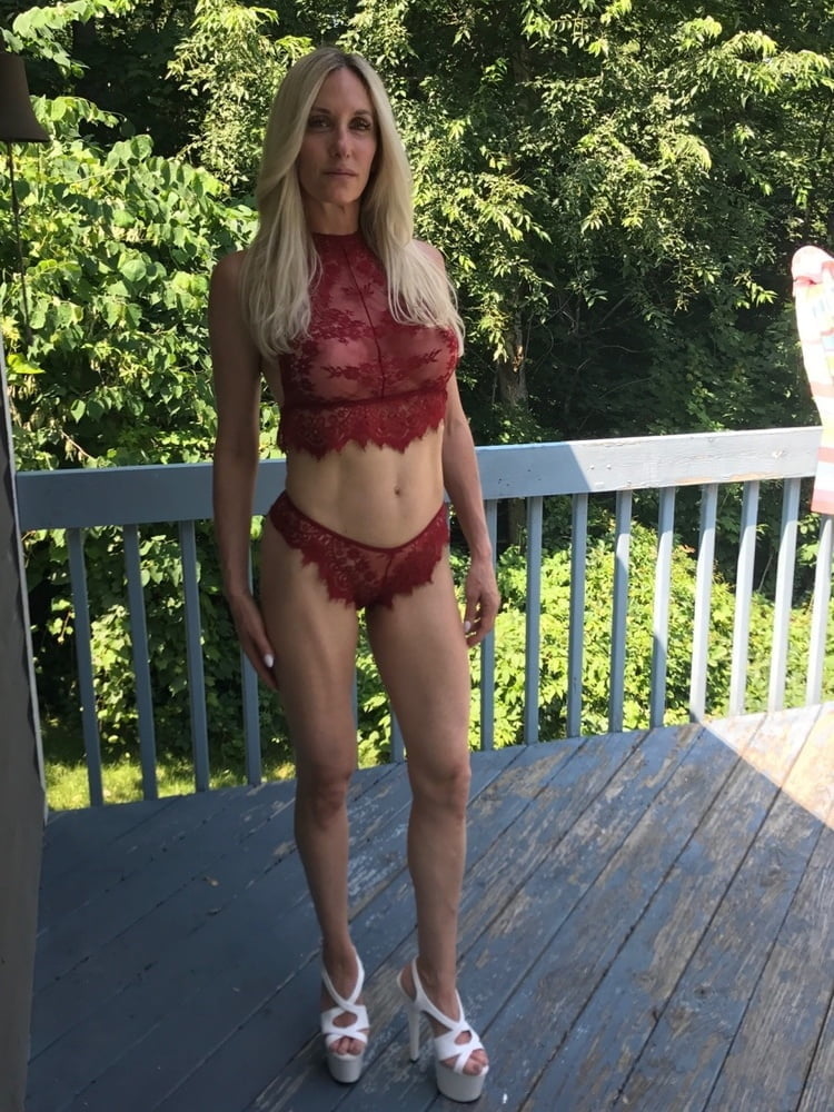 Fit as fuck blonde MILF with big fake tits #92135618