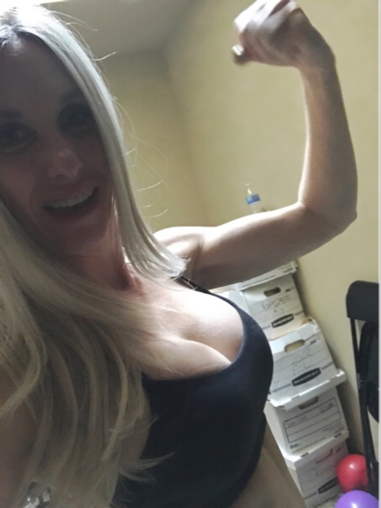 Fit as fuck blonde MILF with big fake tits #92135782