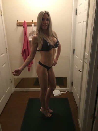 Fit as fuck blonde MILF with big fake tits #92135959