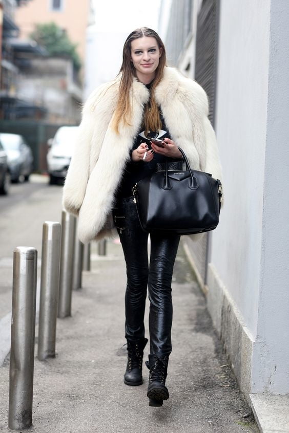 woman in fur coat 27 #89915870