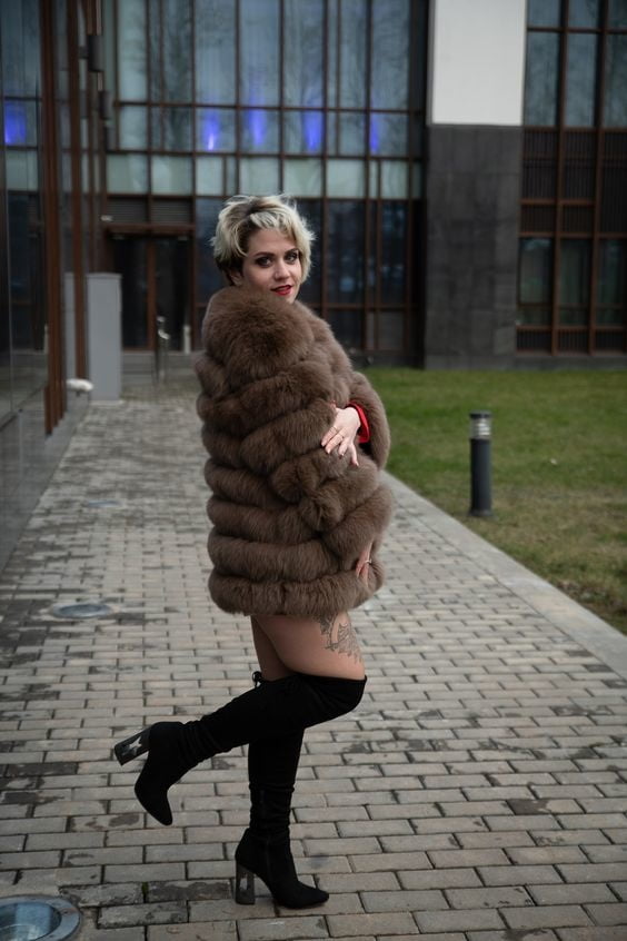 woman in fur coat 27 #89915926